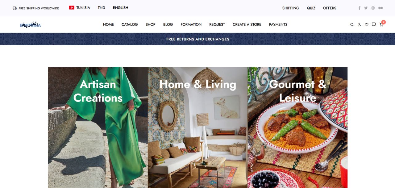 El-Vitrina marketplace homepage