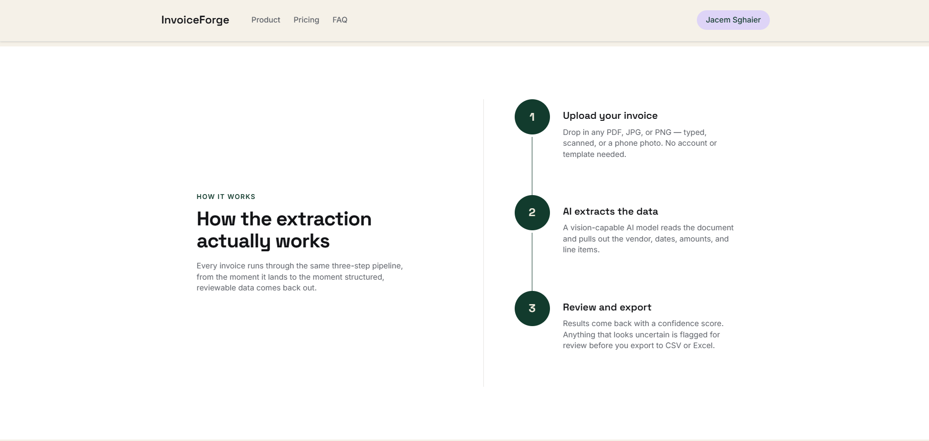 InvoiceForge dashboard — screenshot 4